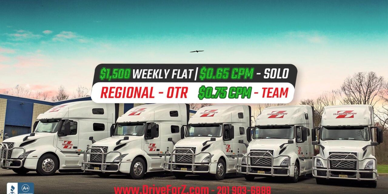 Z Transportation Offering The Highest Pay Rates in The Industry Z