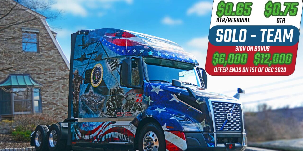 Z Transportation showing respect to our Veterans with custom designed