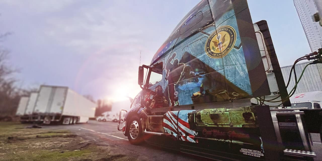 Z Transportation showing respect to our Veterans – with custom designed wrapped Veteran Trucks