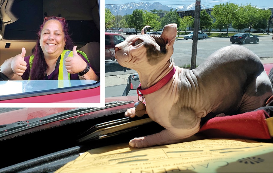With a special cat by her side, a San Diego native begins her trucking journey.