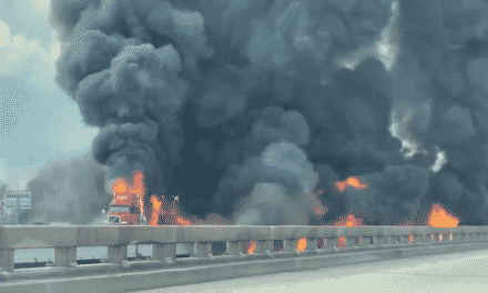 Louisiana I-10 is closed due to a huge truck fire.