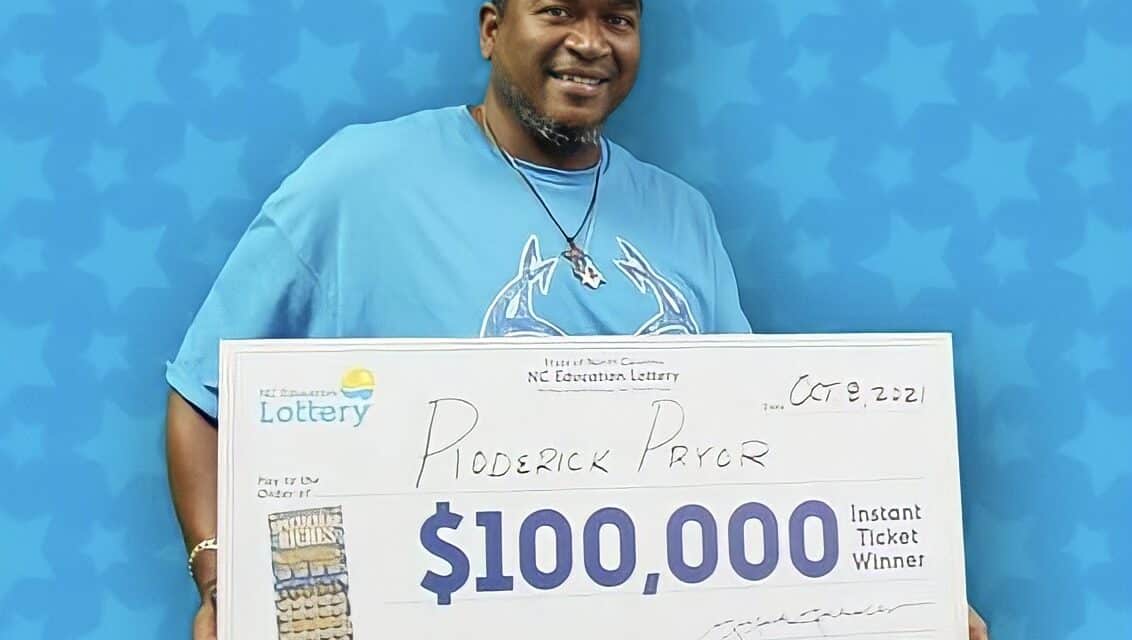 A trucker wins $100,000 in the lottery after purchasing a $25 ticket.