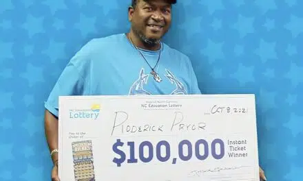 A trucker wins $100,000 in the lottery after purchasing a $25 ticket.