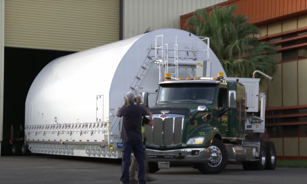 Take a look at the hauling and unpacking of a high-tech telescope in this video.