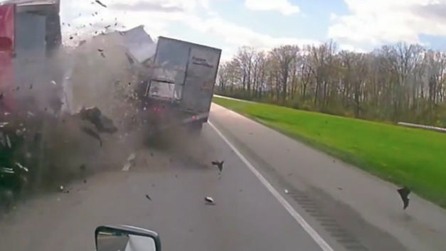 One driver was killed in a two-truck crash on I-70.