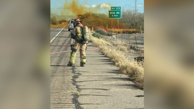 Video: Collision and hazardous materials spill on Interstate 10 in Tucson