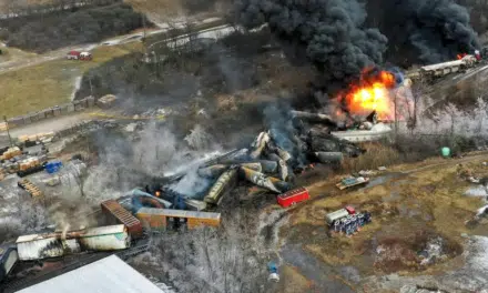 ACCIDENT INVOLVING A TRUCK HAULING 40,000 POUNDS OF TOXIC MATERIAL FROM THE SITE OF AN EAST PALESTINE TRAIN DERAILMENT